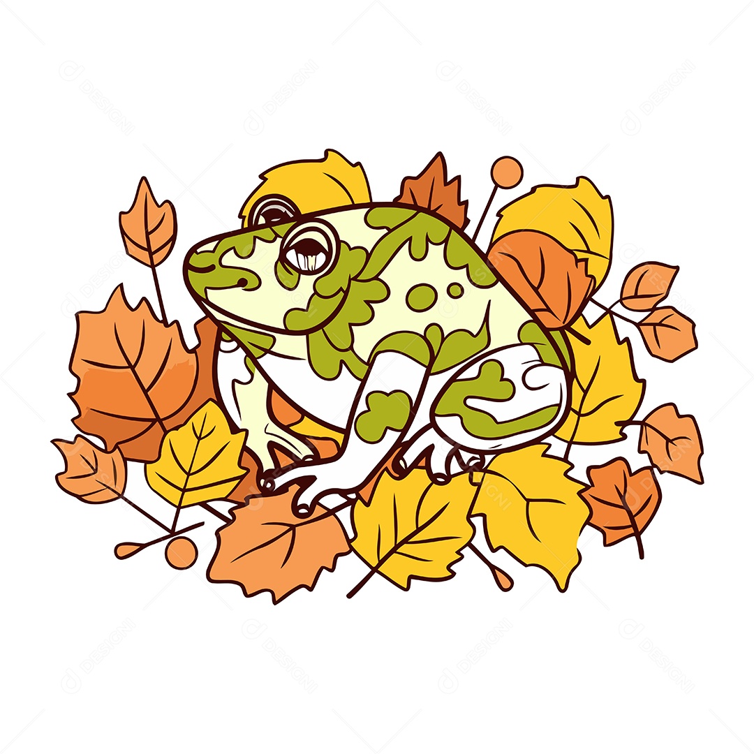 Sapo de Desenho Animado Ilustração Vetor EPS