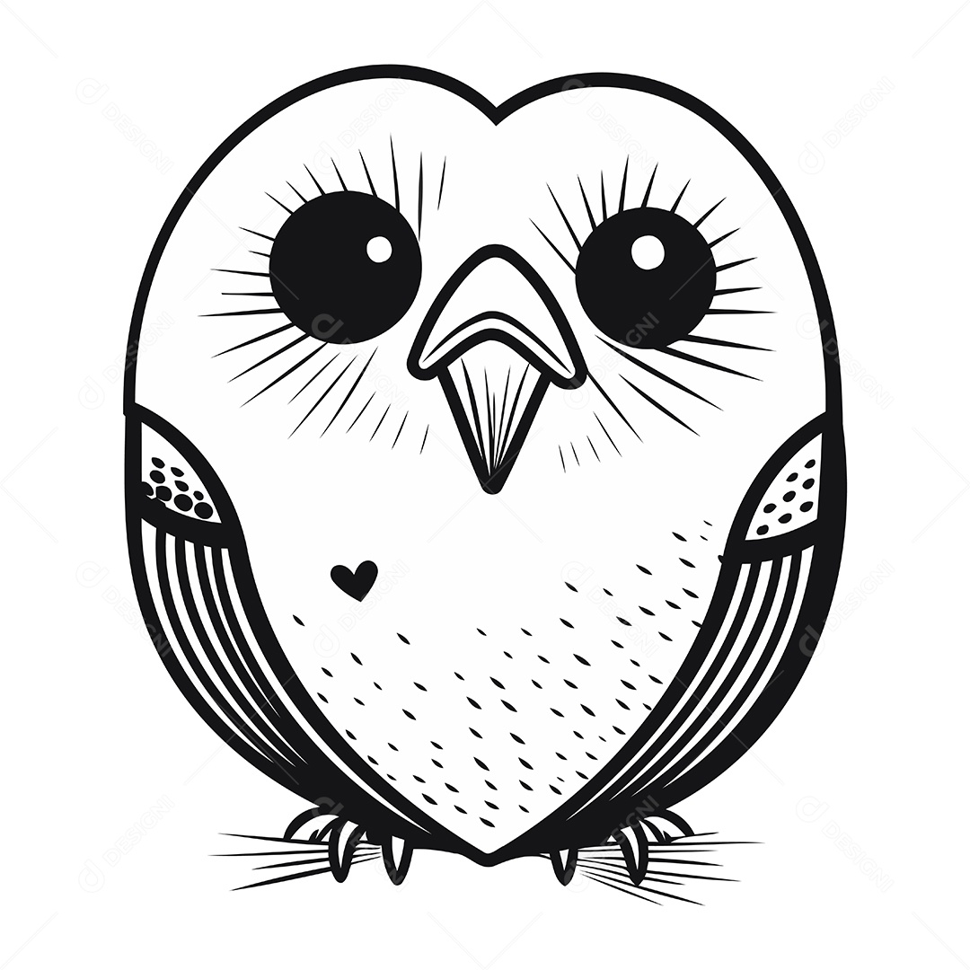 Coruja de Desenho Animado Ilustração Vetor EPS