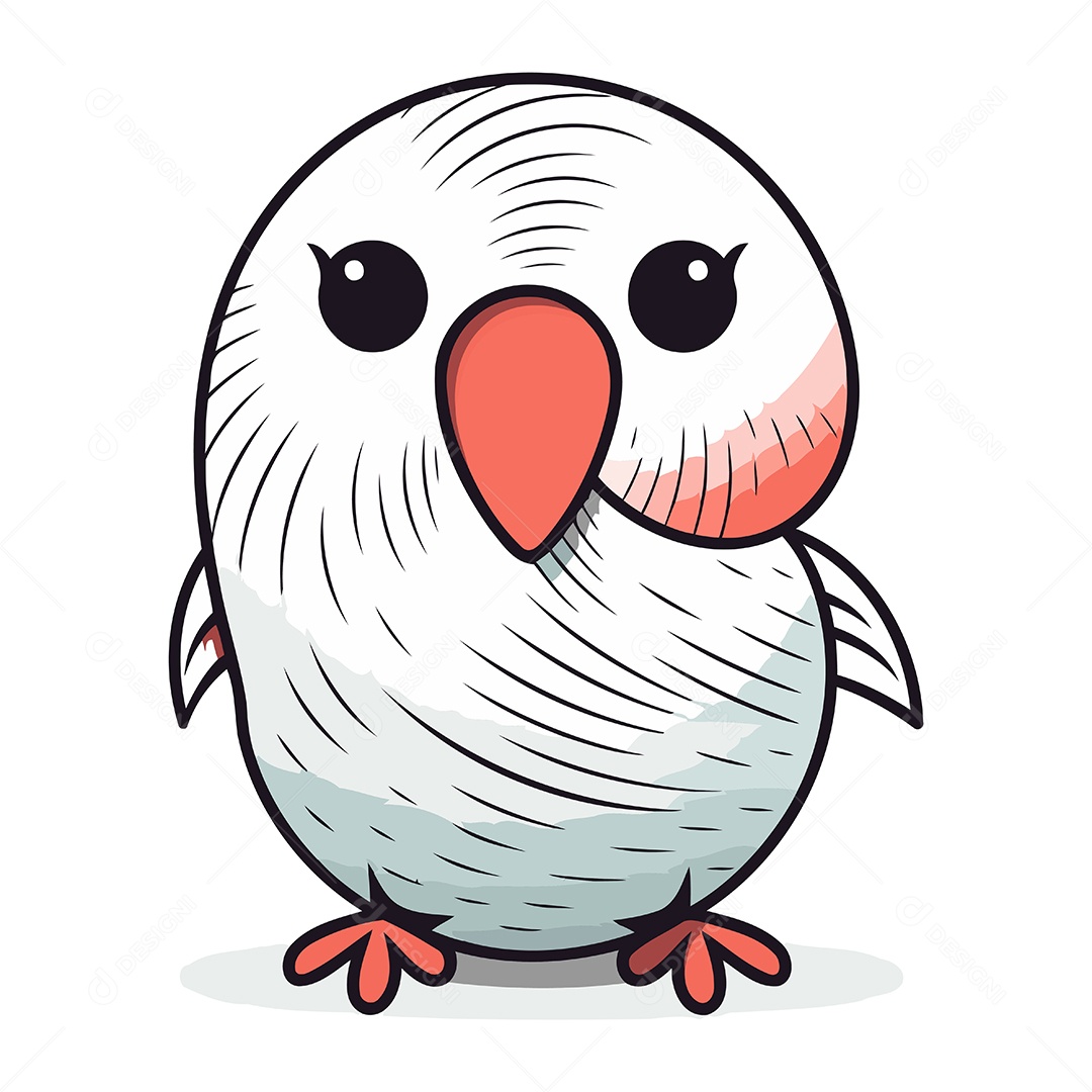 Papagaio de Desenho Animado Ilustração Vetor EPS