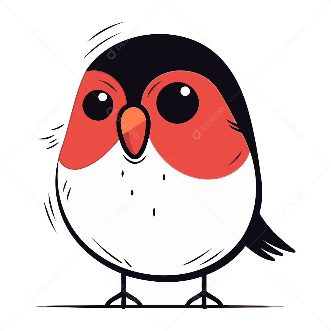 Pássaro Dom Fafe de Desenho Animado Ilustração Vetor EPS