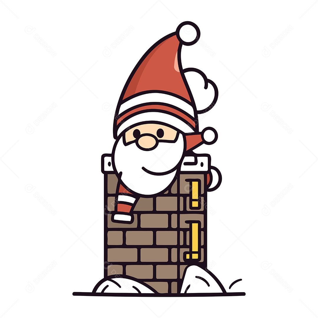 Papai Noel de Desenho Animado Ilustração Vetor EPS