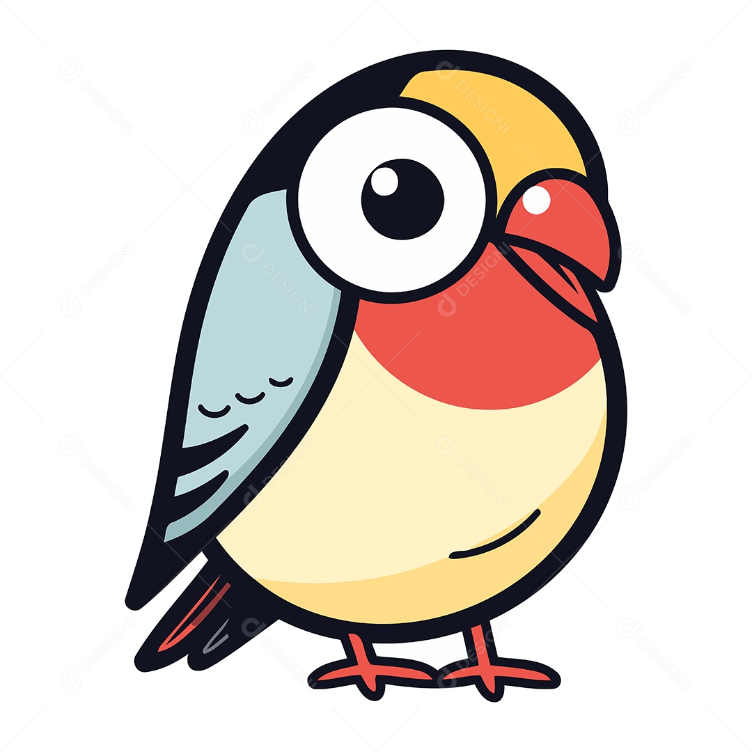 Pássaro de Desenho Animado Ilustração Vetor EPS