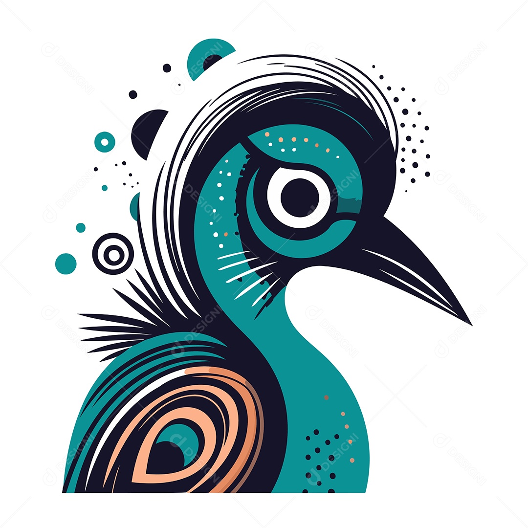 Pássaro de Desenho Animado Ilustração Vetor EPS