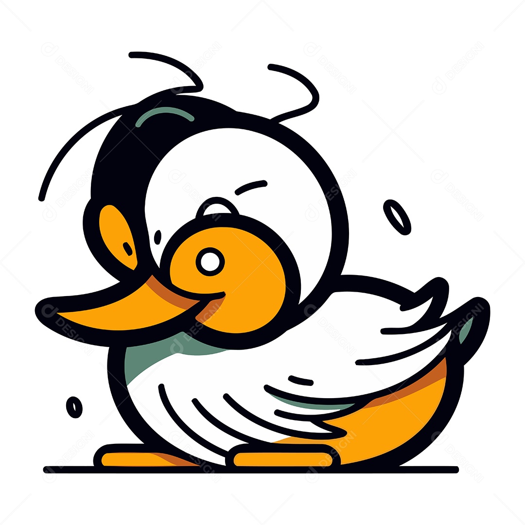 Pinguim de Desenho Animado Ilustração Vetor EPS