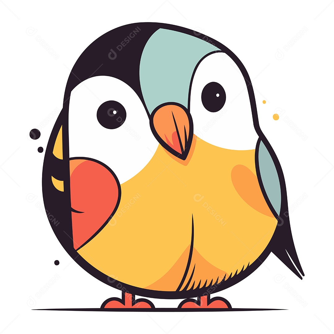 Pinguim de Desenho Animado Ilustração Vetor EPS