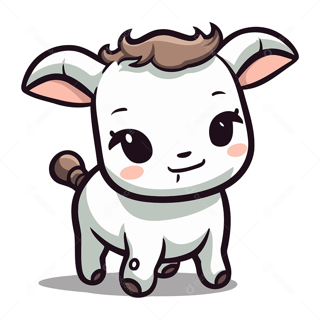 Cabra de Desenho Animado Ilustração Vetor EPS