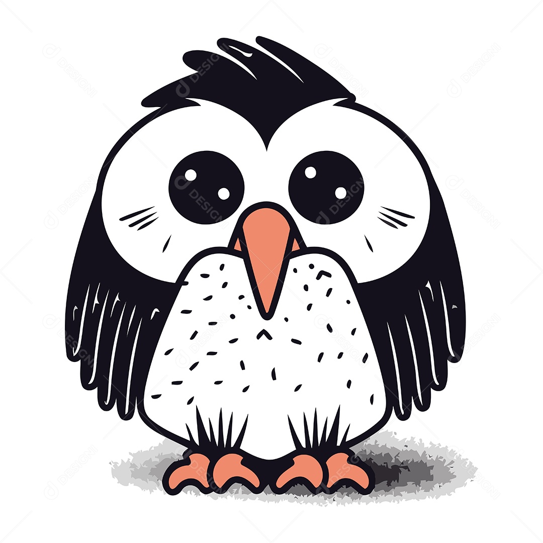 Coruja de Desenho Animado Ilustração Vetor EPS