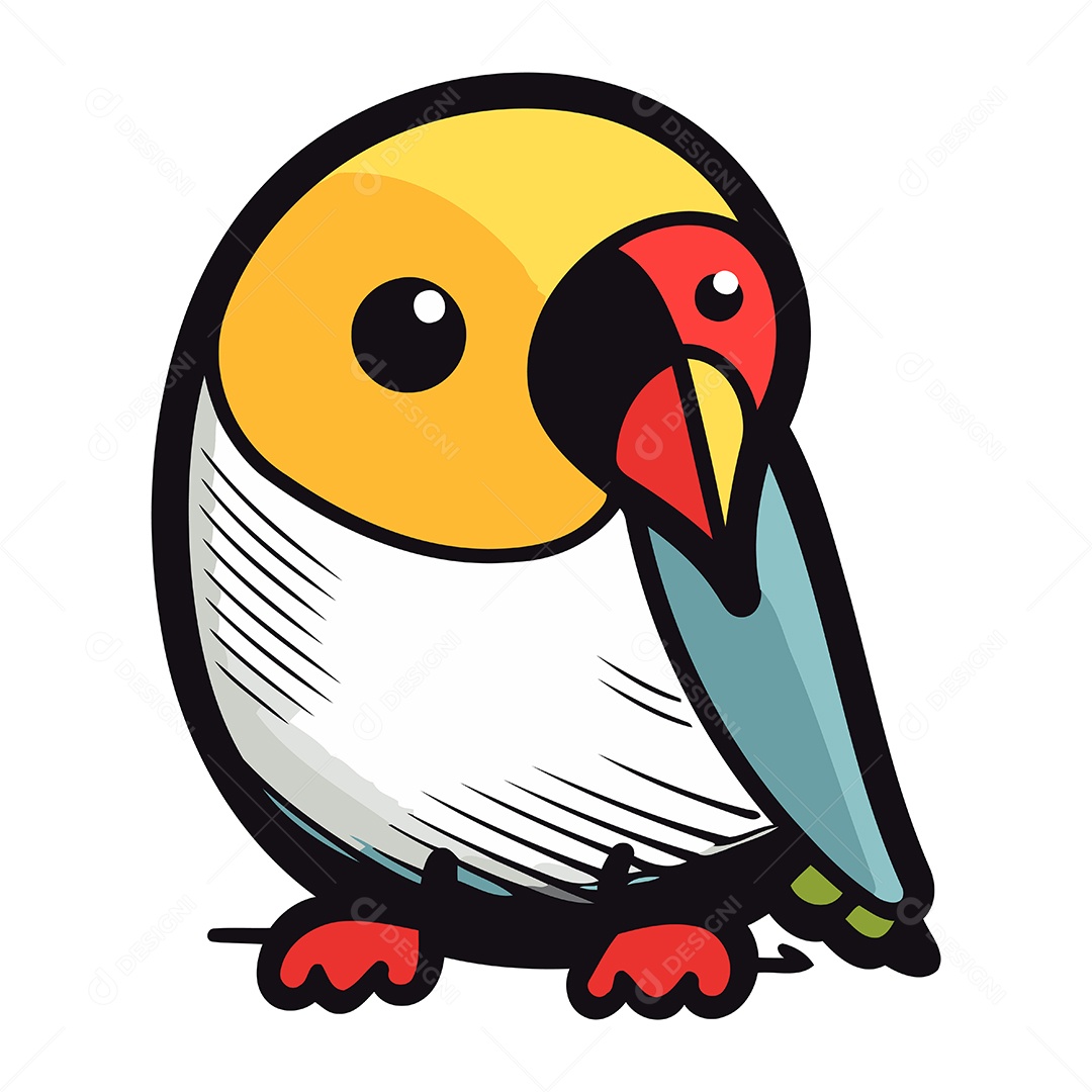 Pássaro de Desenho Animado Ilustração Vetor EPS