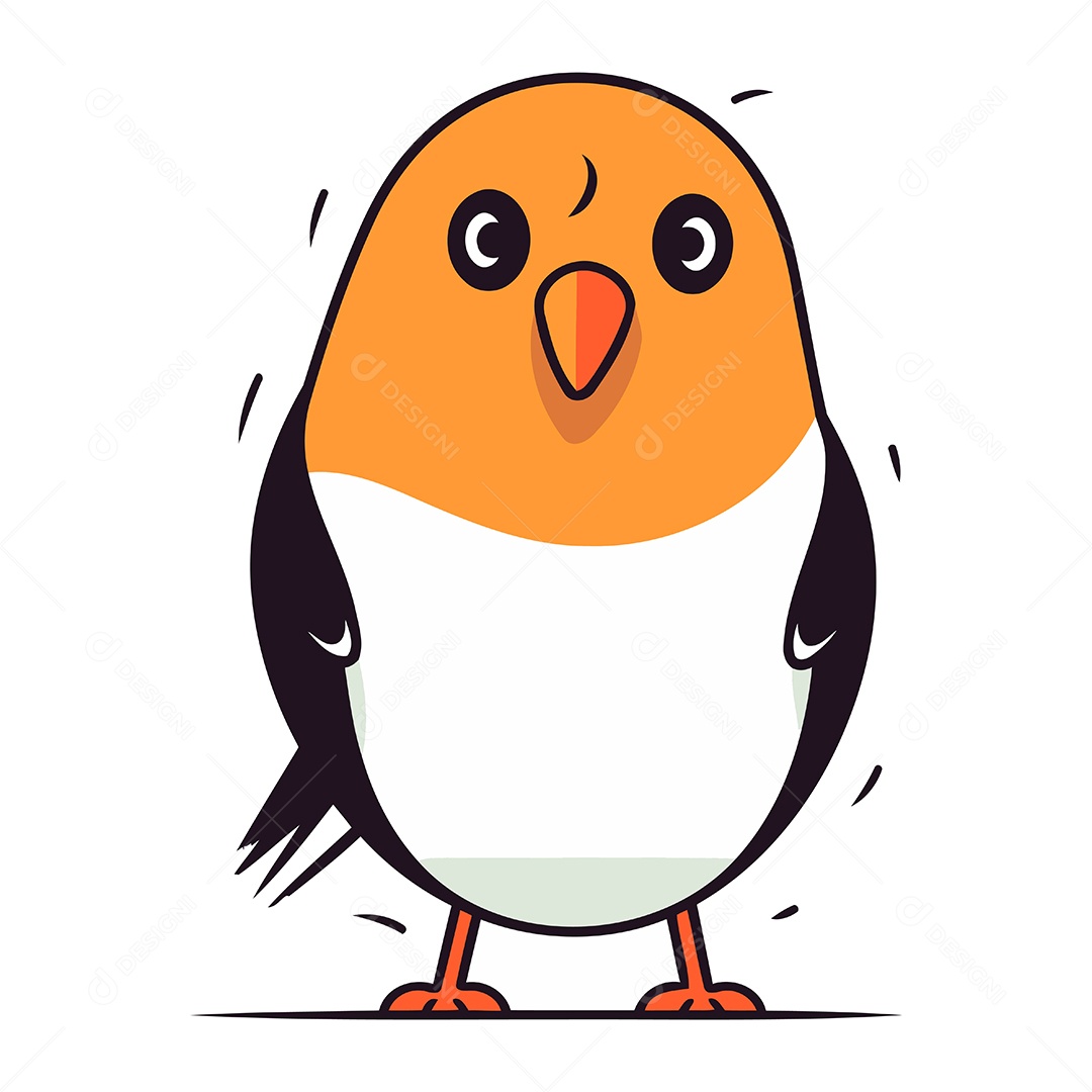 Pássaro de Desenho Animado Ilustração Vetor EPS