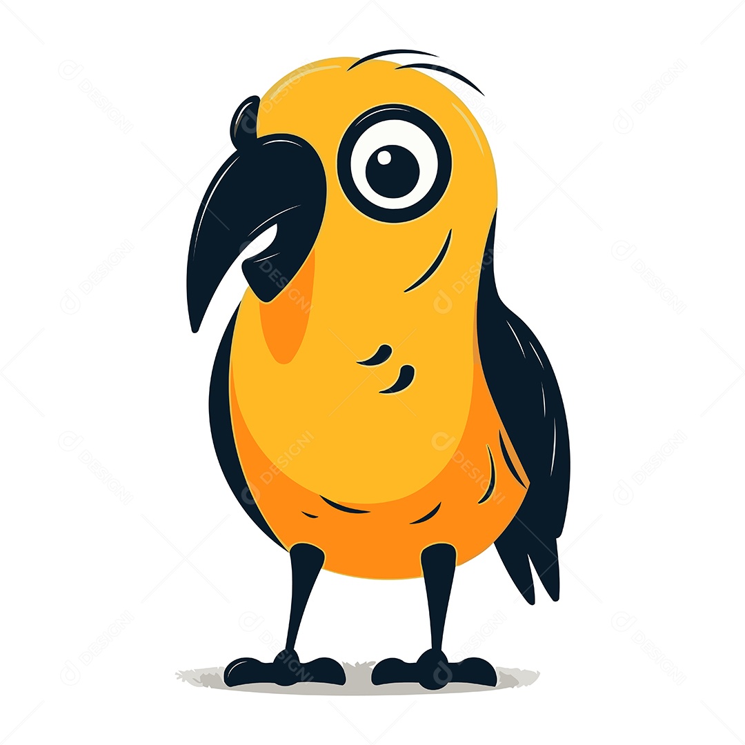 Pássaro de Desenho Animado Ilustração Vetor EPS