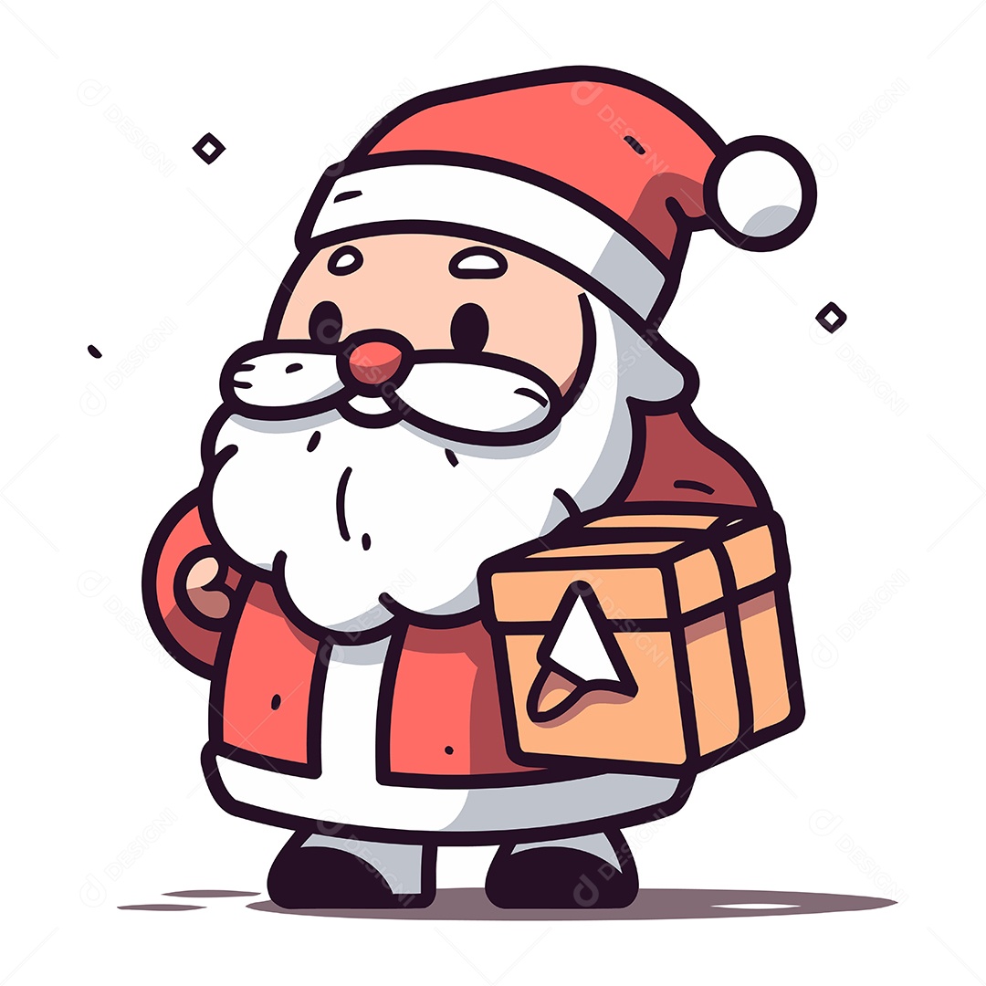 Papai Noel de Desenho Animado Ilustração Vetor EPS