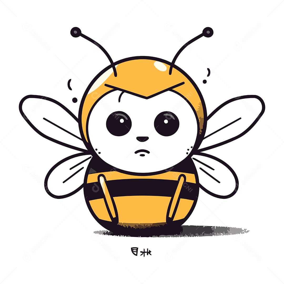 Abelha de Desenho Animado Ilustração Vetor EPS