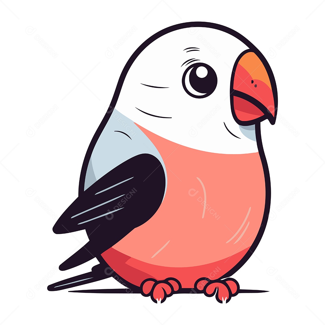 Pássaro de Desenho Animado Ilustração Vetor EPS