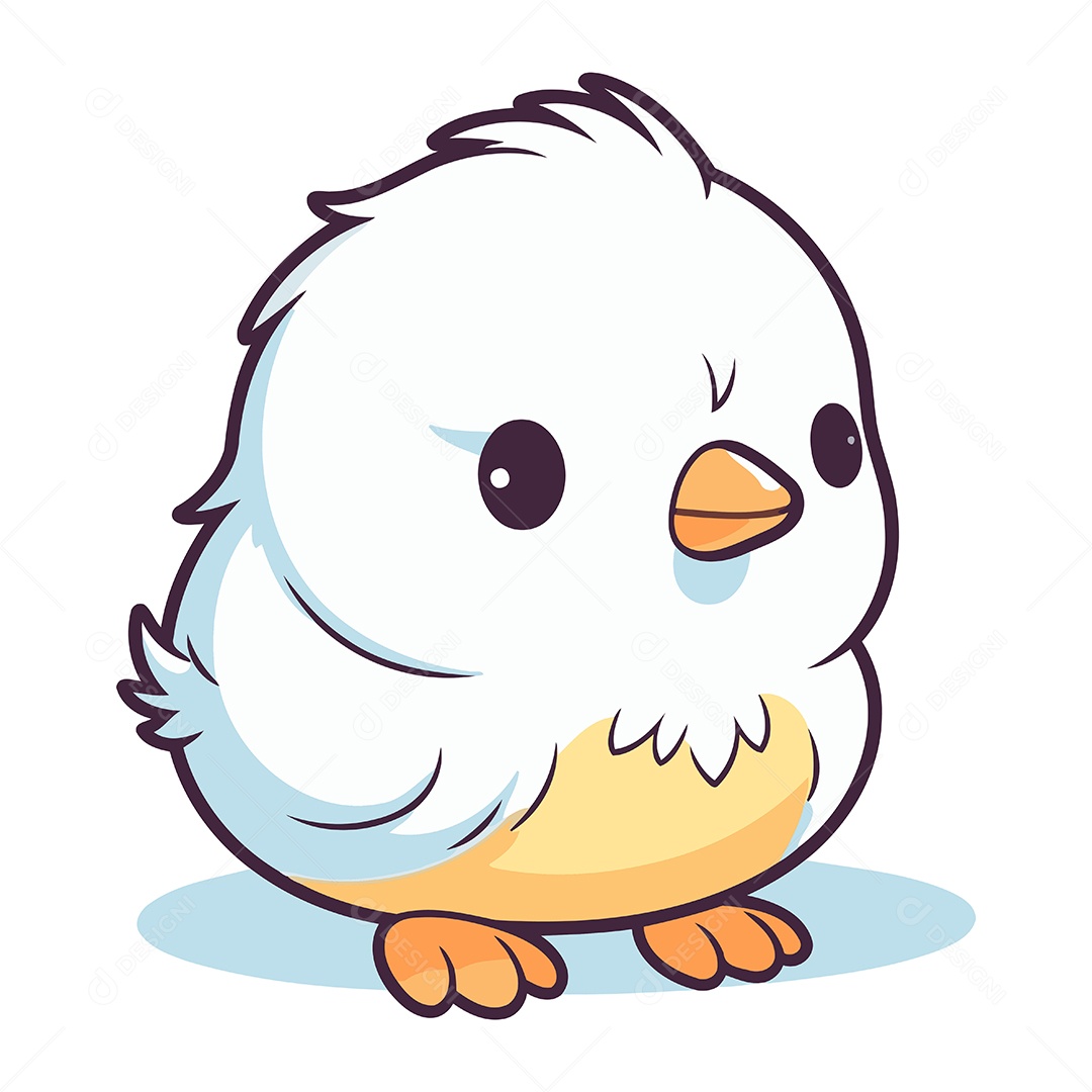 Galinha Bonitinha de Desenho Animado Ilustração Vetor EPS