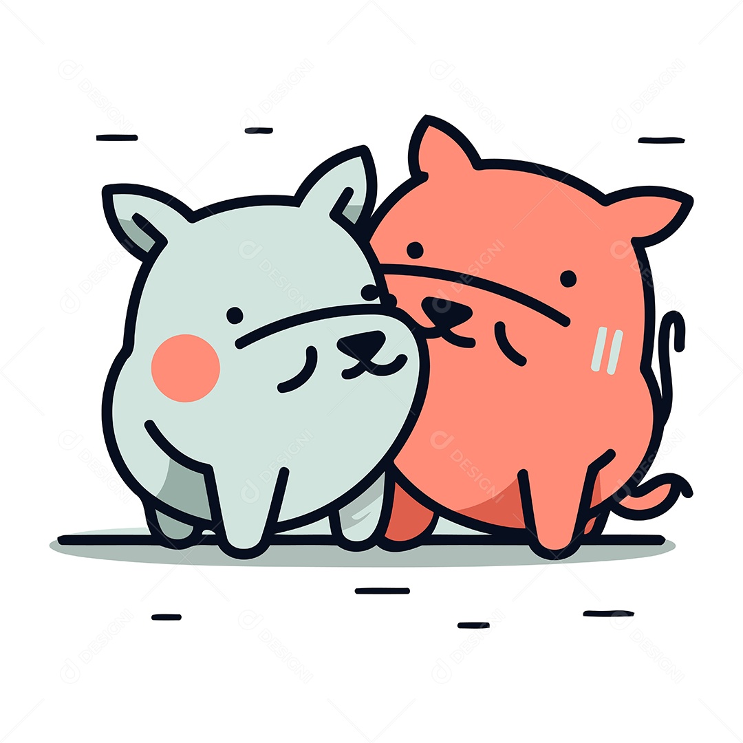 Cofrinhos de Desenho Animado Ilustração Vetor EPS