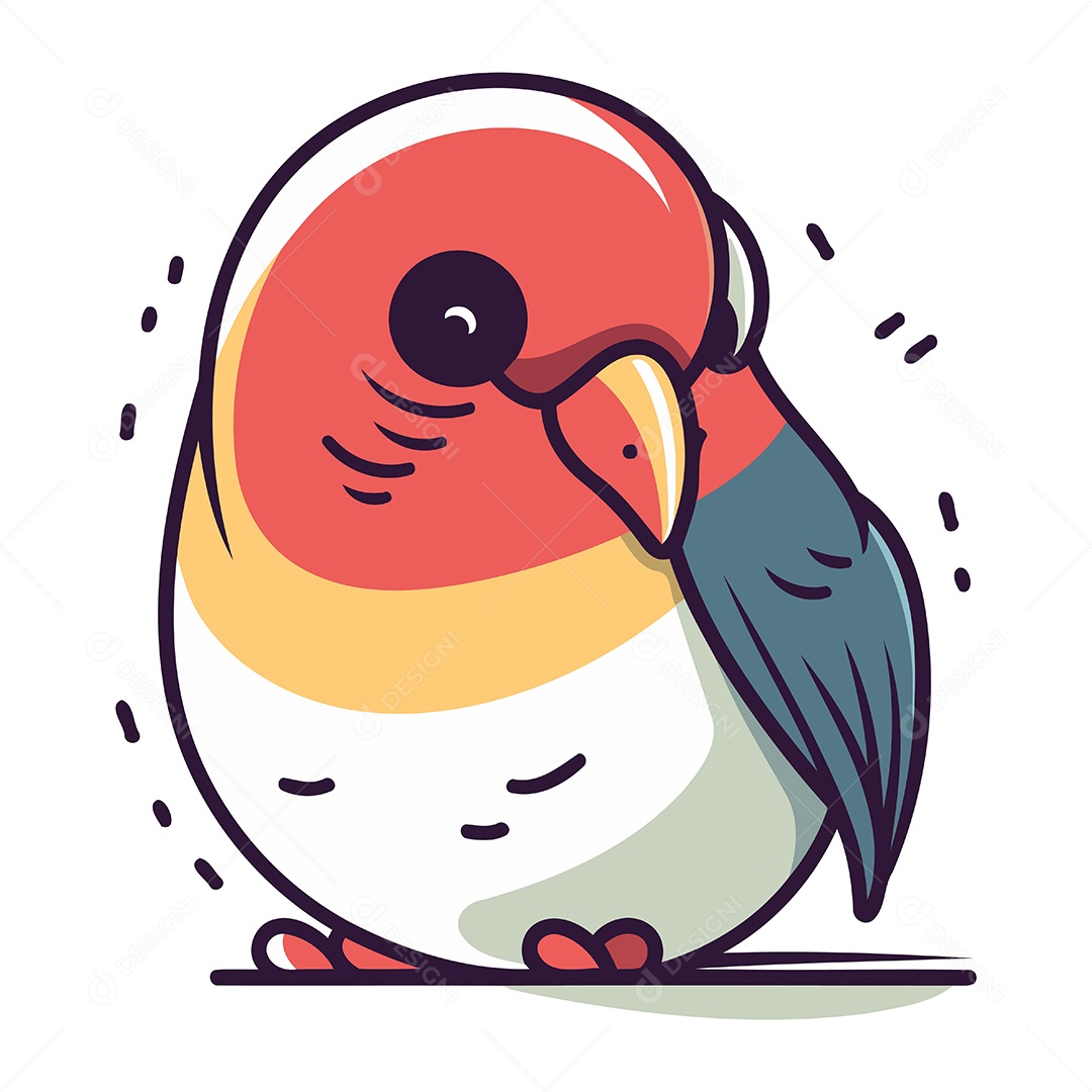 Pássaro de Desenho Animado Ilustração Vetor EPS