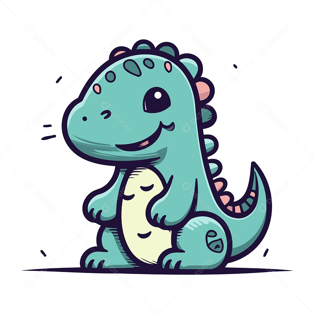 Crocodilo Bonito de Desenho Animado Ilustração Vetor EPS