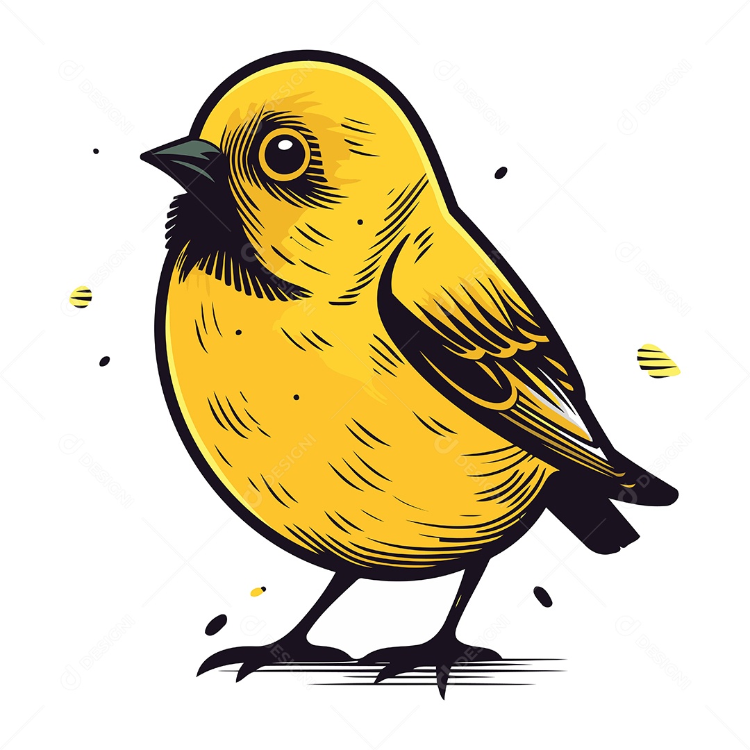 Pássaro de Desenho Animado Ilustração Vetor EPS