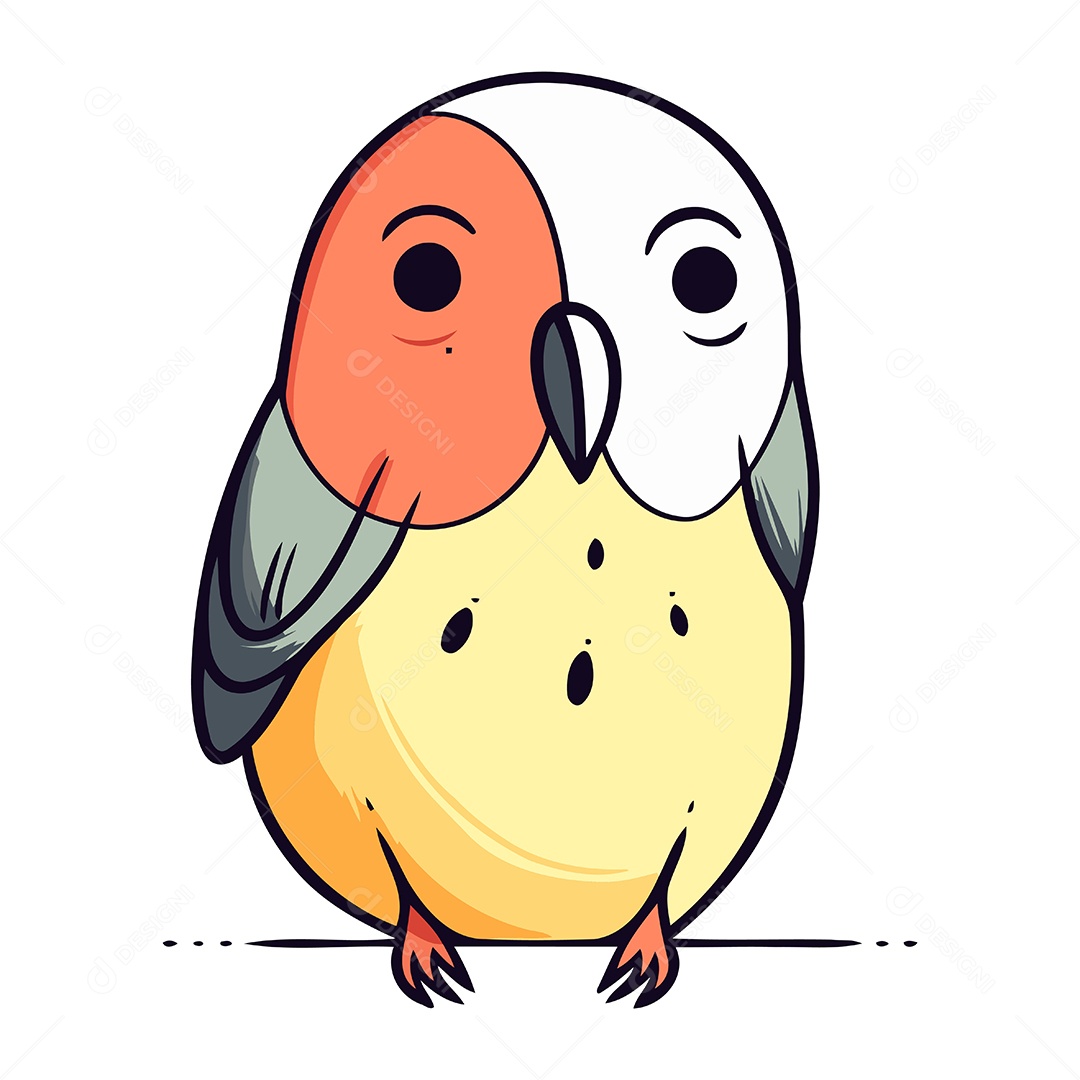 Pássaro de Desenho Animado Ilustração Vetor EPS