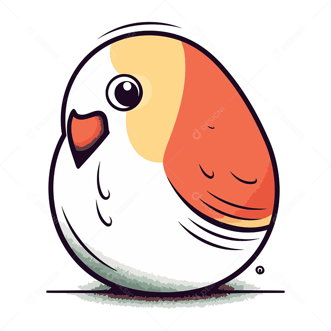 Passáro Fofo Desenho Animado Ilustração Vetor EPS