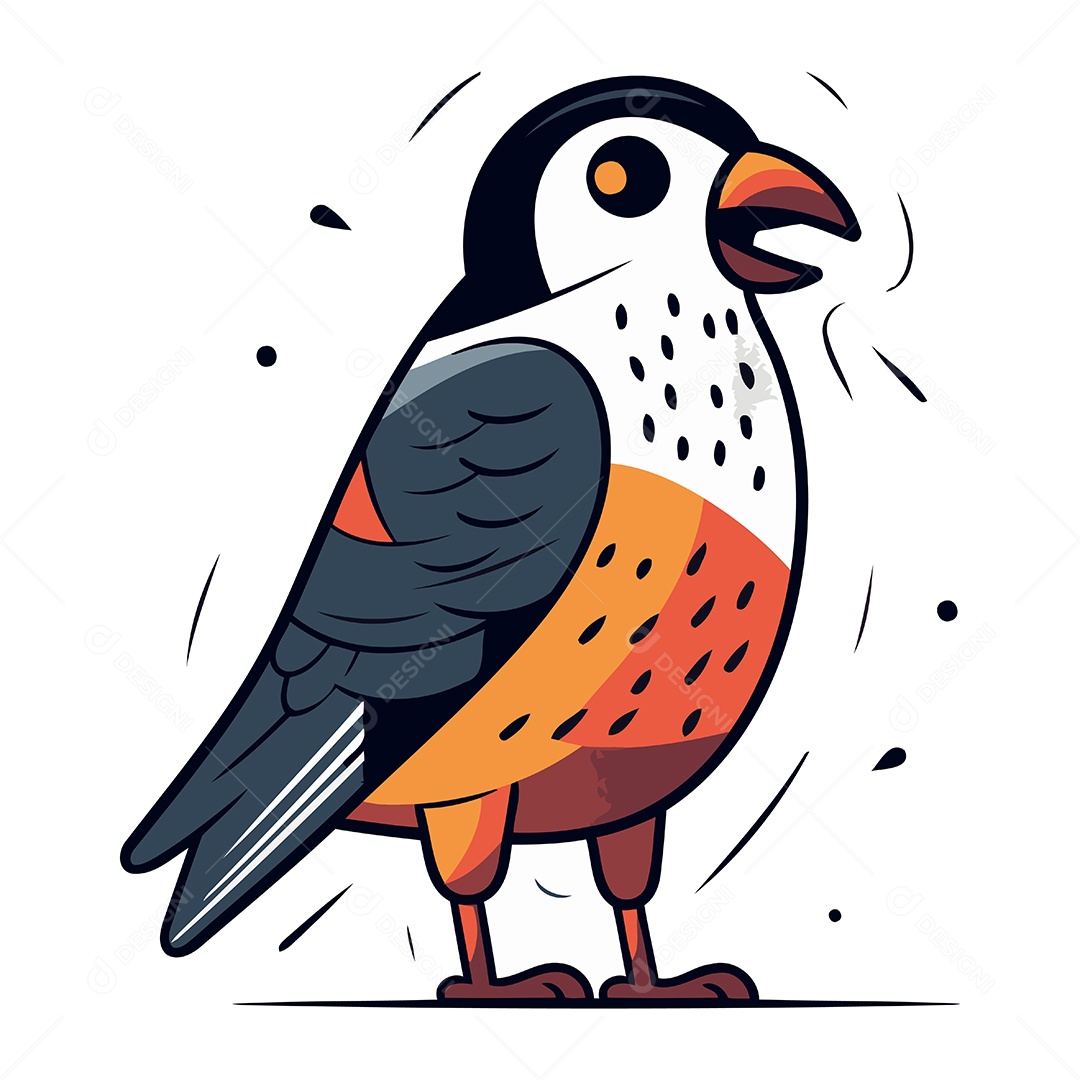 Ilustração de um Pássaro Vetor EPS