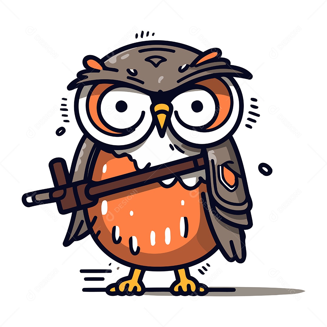 Coruja de Desenho Animado Ilustração Vetor EPS