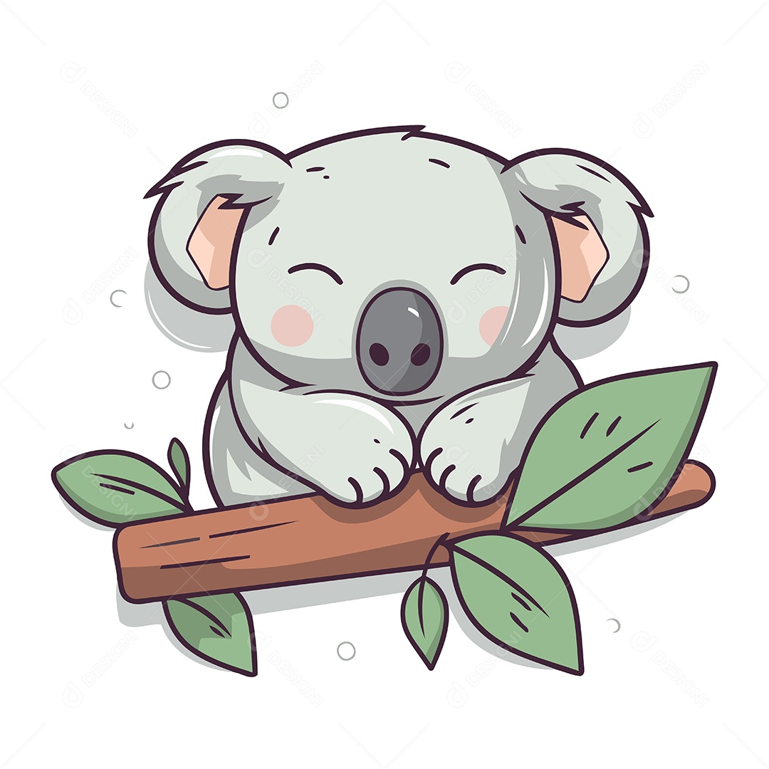 Coala Desenho Animado Ilustração Vetor EPS