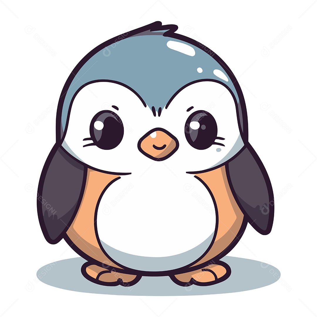 Pinguim Desenho Animado Ilustração Vetor EPS