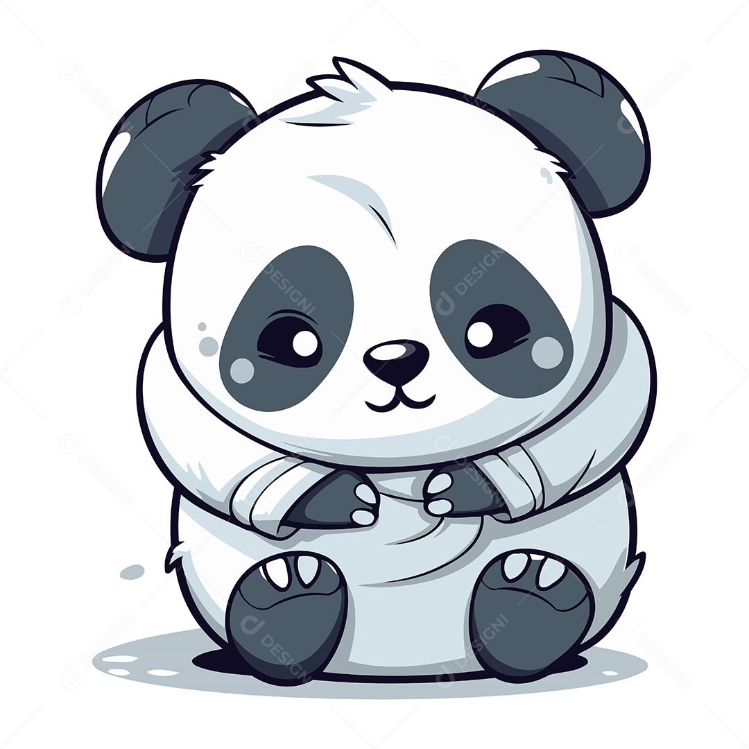 Urso Panda Desenho Animado Ilustração Vetor EPS