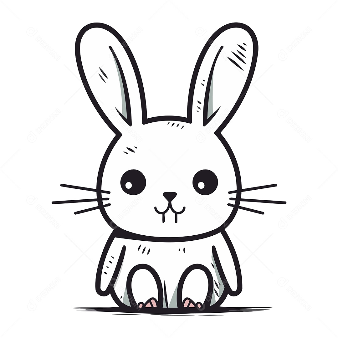 Coelho Desenho Animado Ilustração Vetor EPS