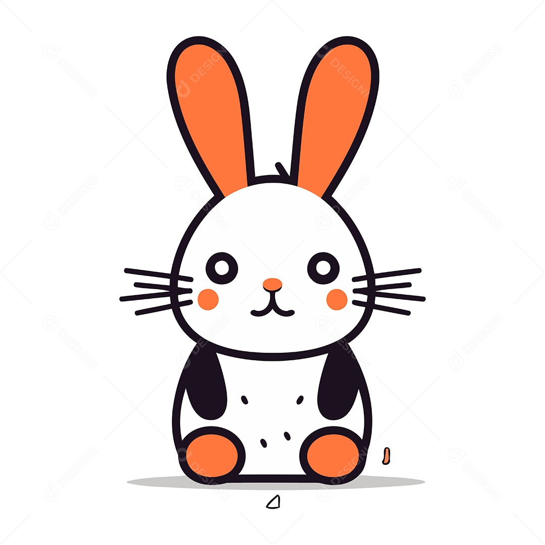 Coelho Desenho Animado Ilustração Vetor EPS