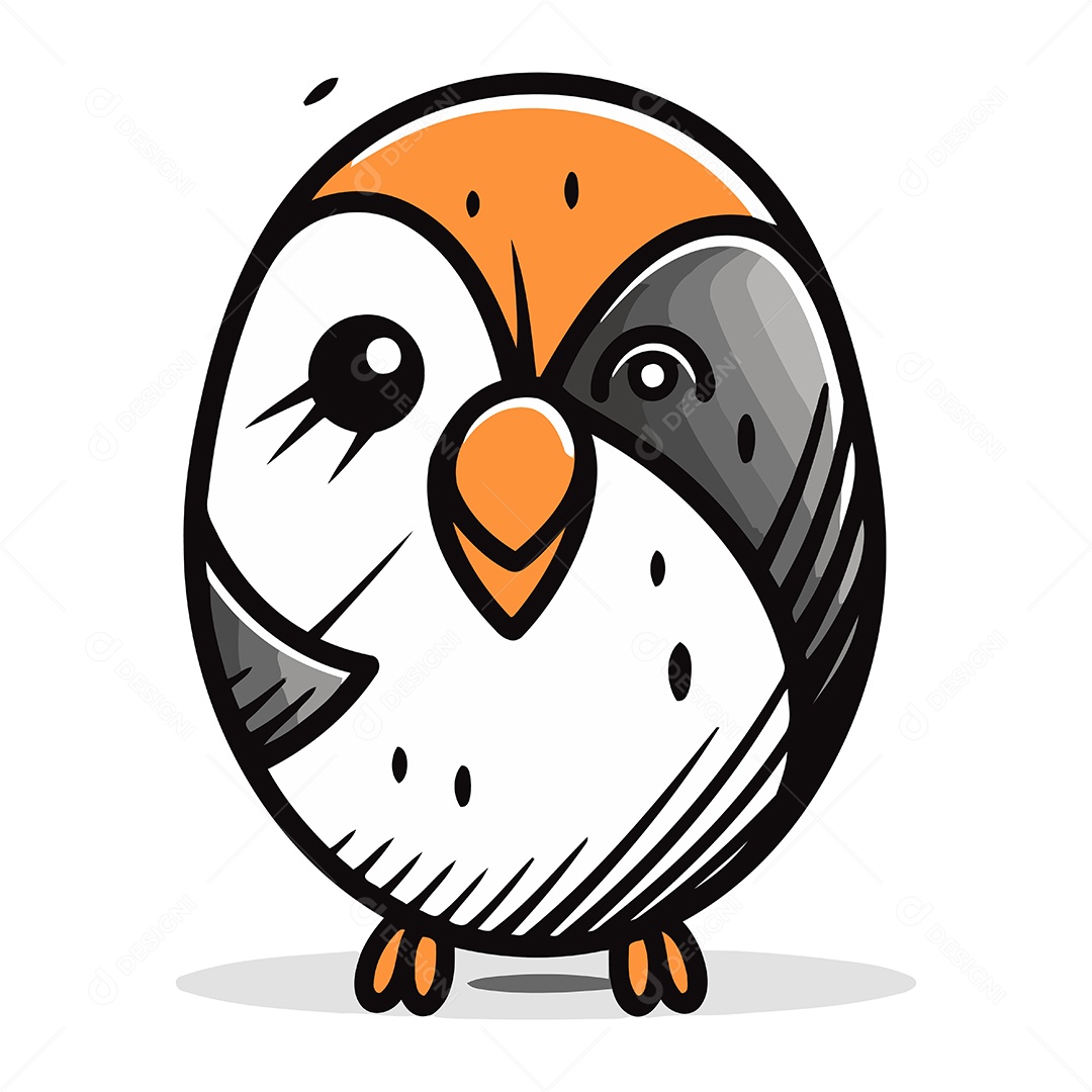 Pinguim Desenho Animado Ilustração Vetor EPS