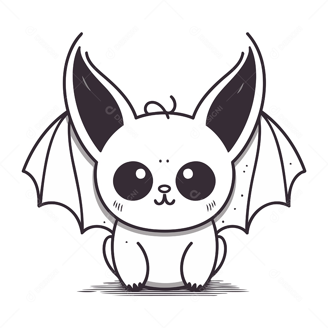Morcego Desenho Animado Ilustração Vetor EPS