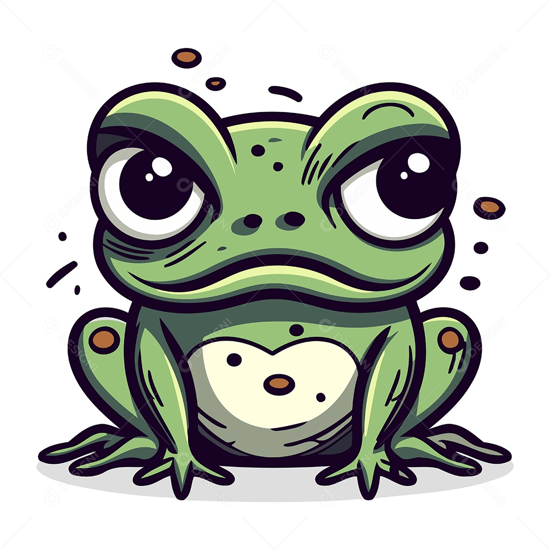 Sapo Desenho Animado Ilustração Vetor EPS