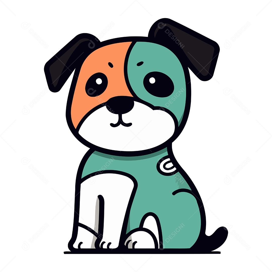 Cachorro Desenho Animado Ilustração Vetor EPS
