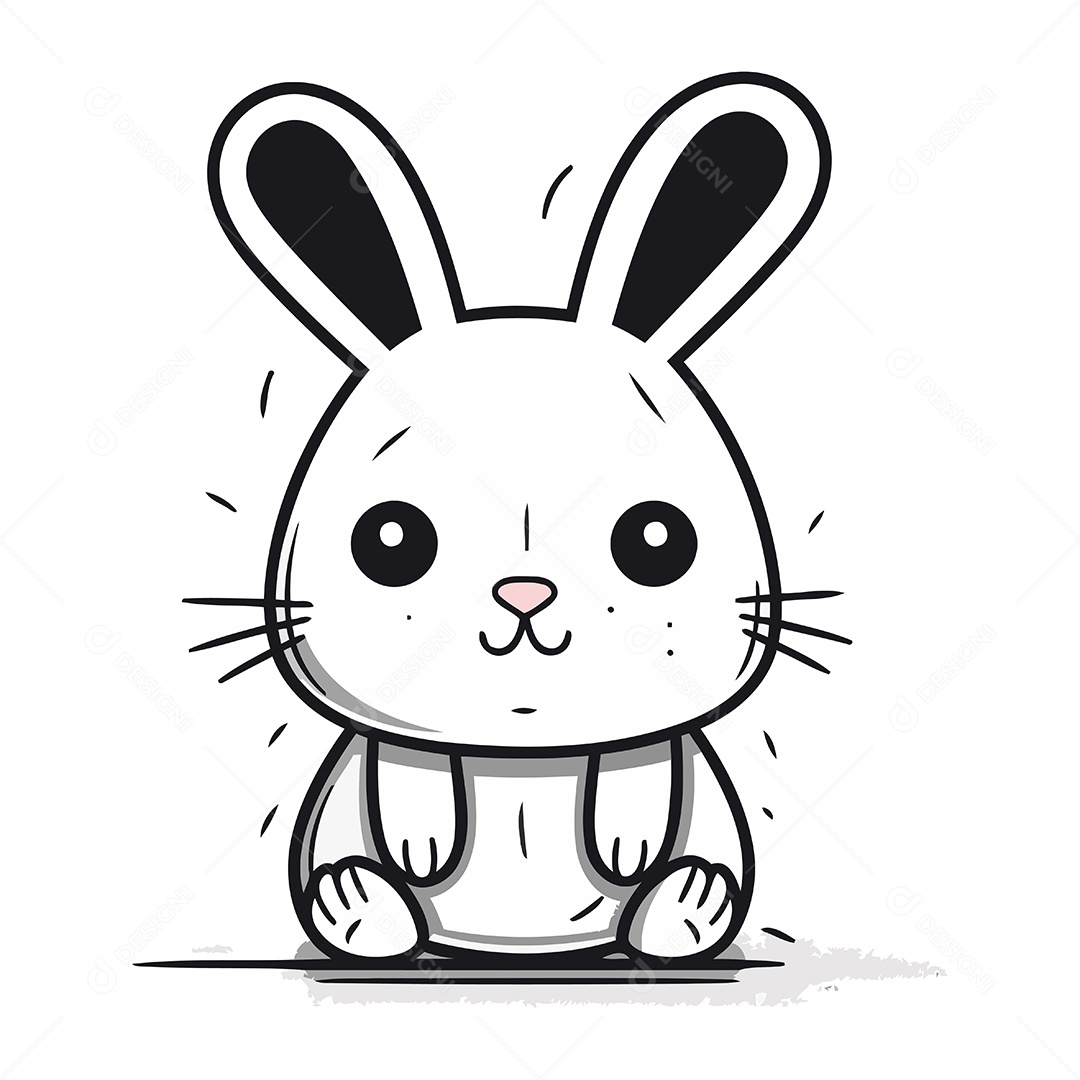 Coelho Desenho Animado Ilustração Vetor EPS