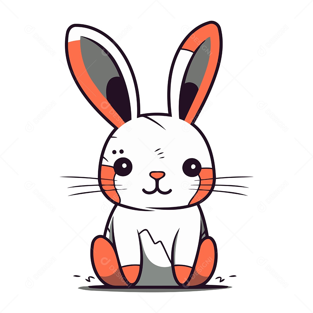 Coelho Desenho Animado Ilustração Vetor EPS