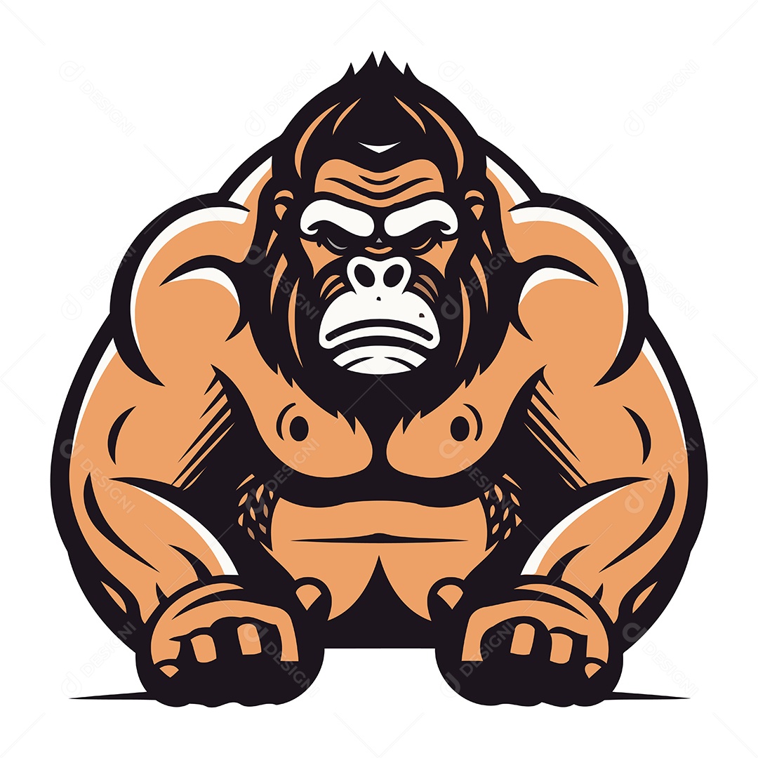 Macaco Desenho Animado Ilustração Vetor EPS