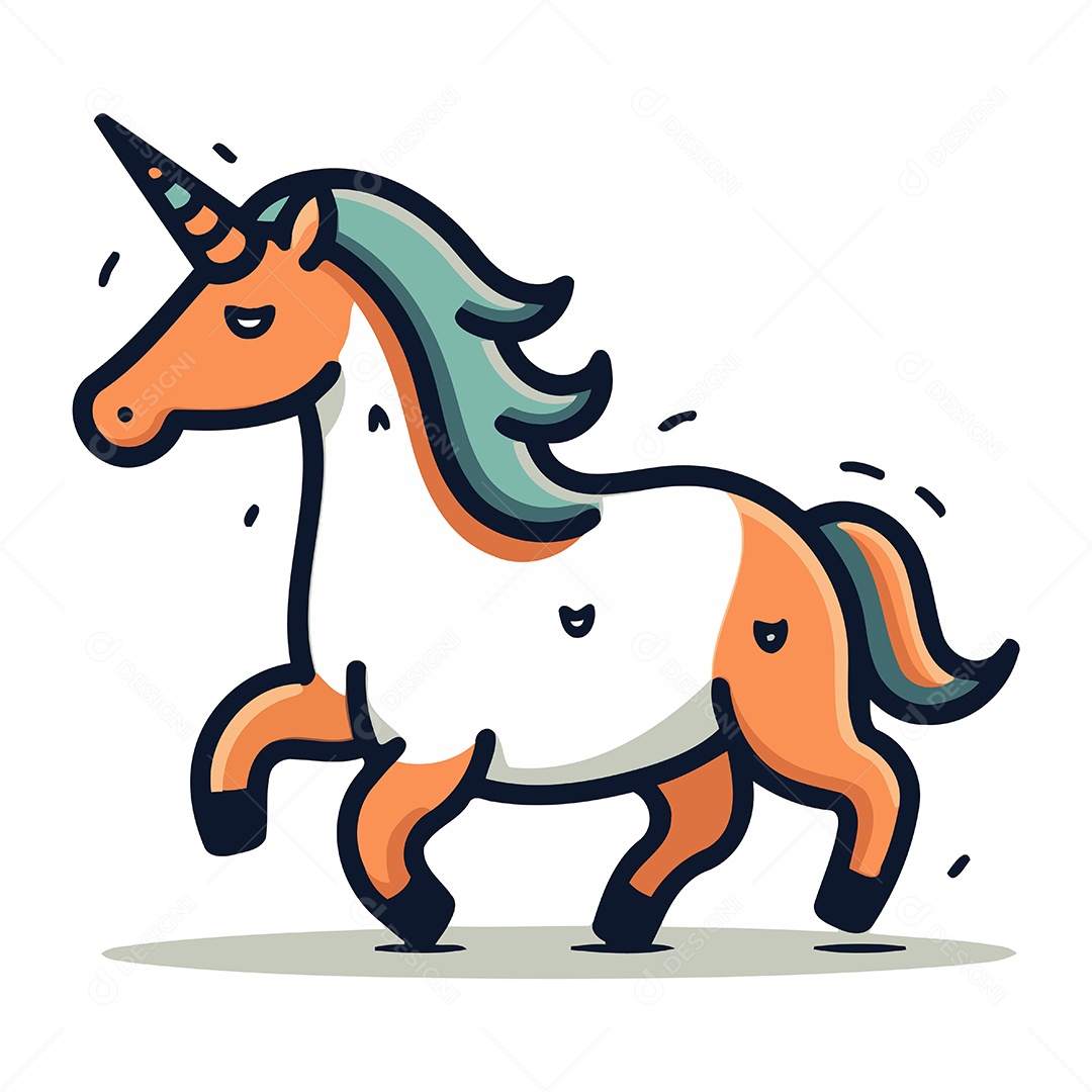 Cavalo Desenho Animado Ilustração Vetor EPS