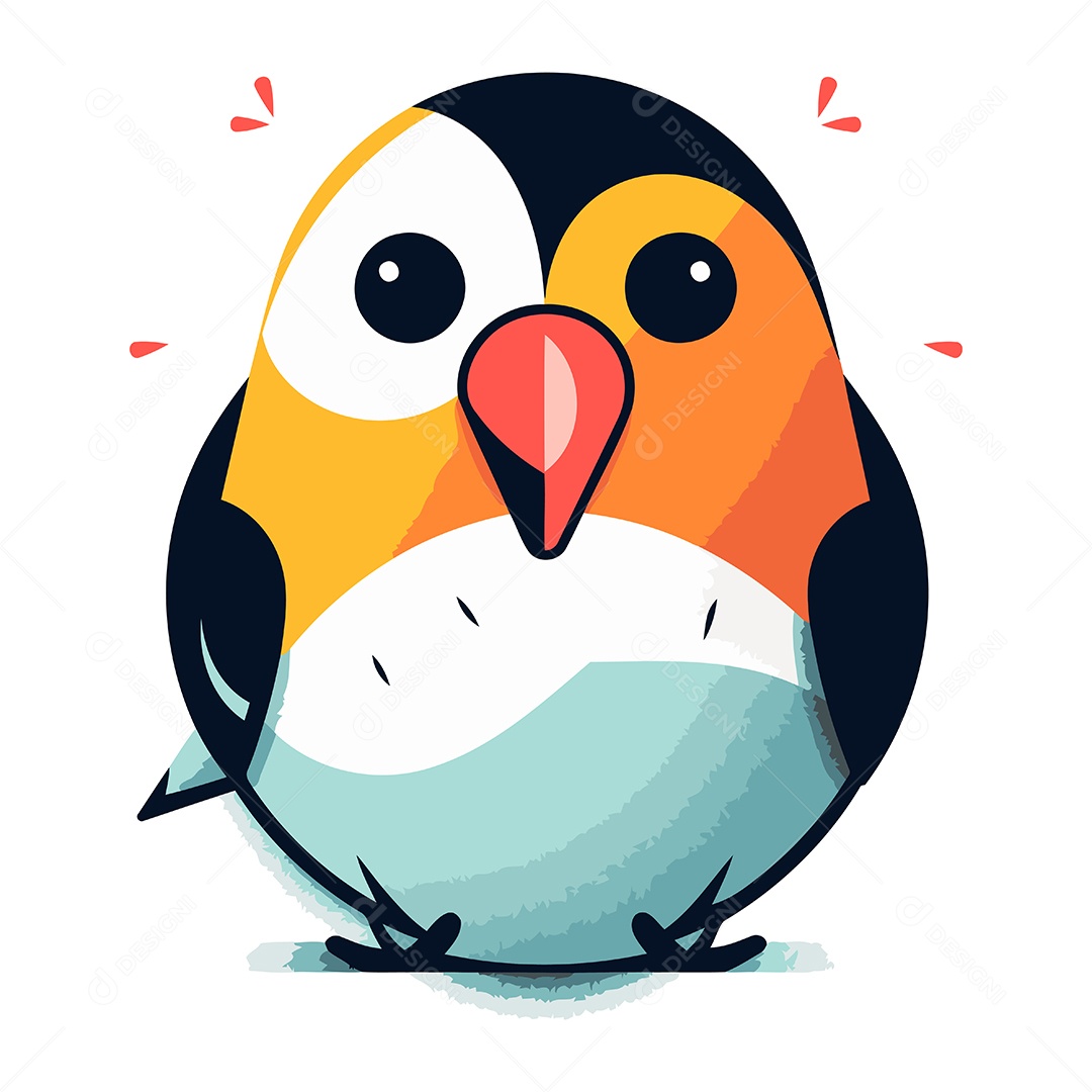 Pinguim Desenho Animado Ilustração Vetor EPS