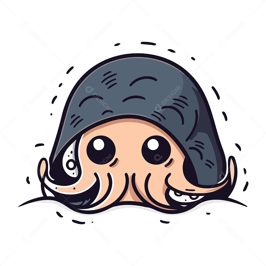 Polvo Desenho Animado Ilustração Vetor EPS