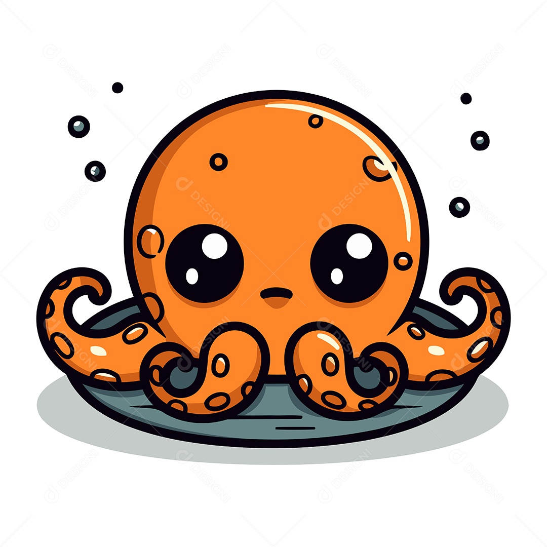 Polvo Desenho Animado Ilustração Vetor EPS