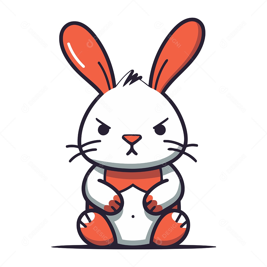 Coelho Desenho Animado Ilustração Vetor EPS