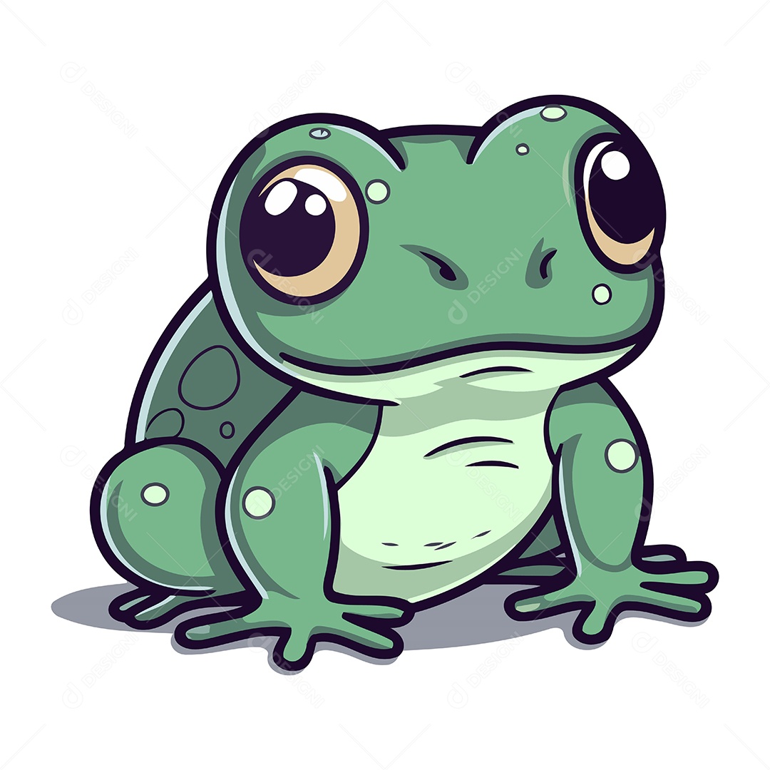 Sapo Desenho Animado Ilustração Vetor EPS