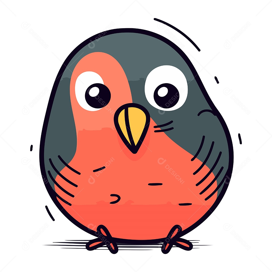 Pássaro Desenho Animado Ilustração Vetor EPS