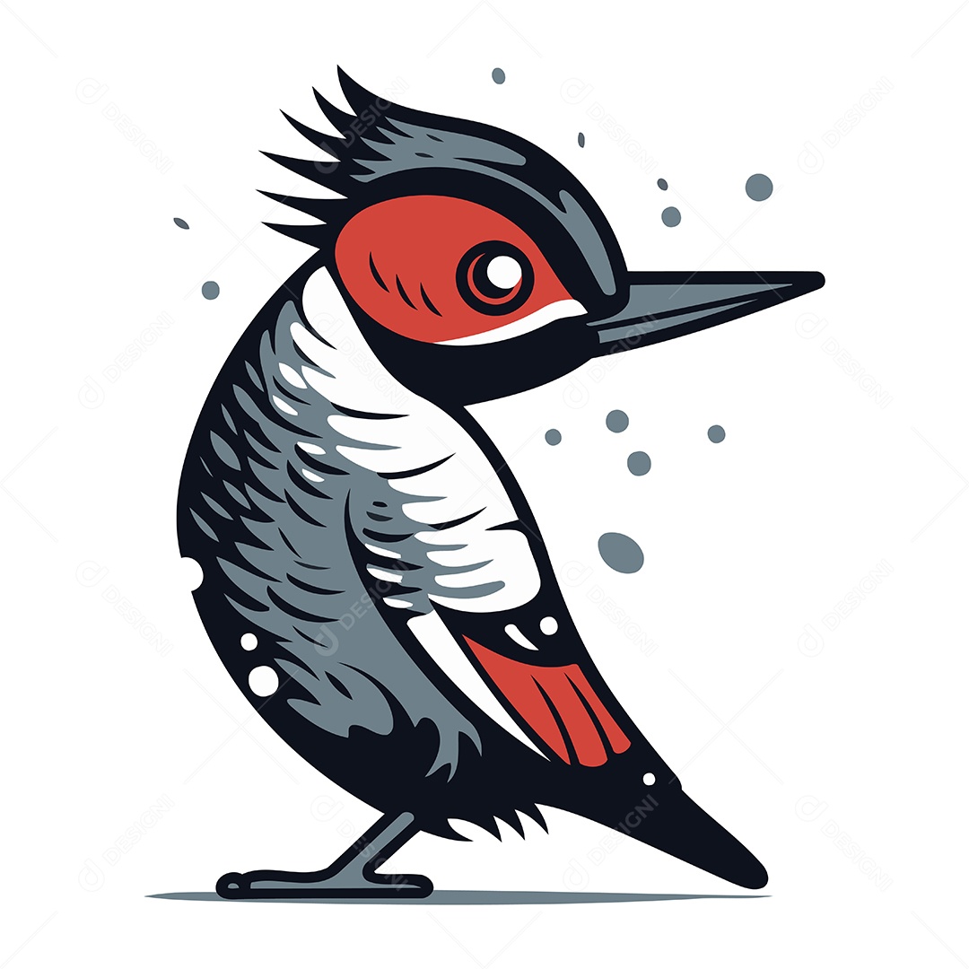 Pássaro Desenho Animado Ilustração Vetor EPS