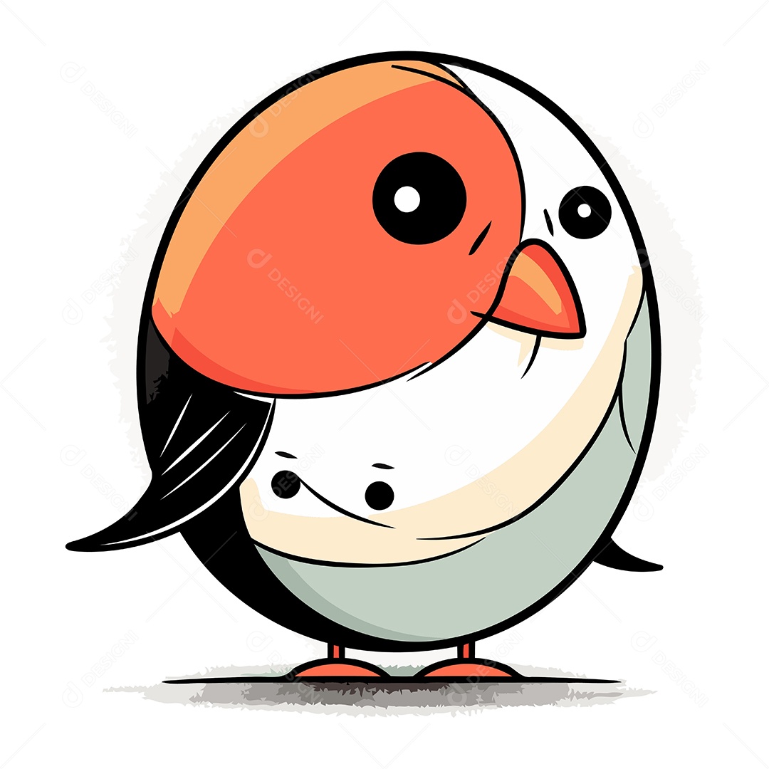 Pássaro Desenho Animado Ilustração Vetor EPS