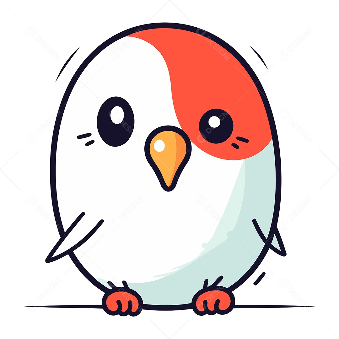 Pássaro Desenho Animado Ilustração Vetor EPS