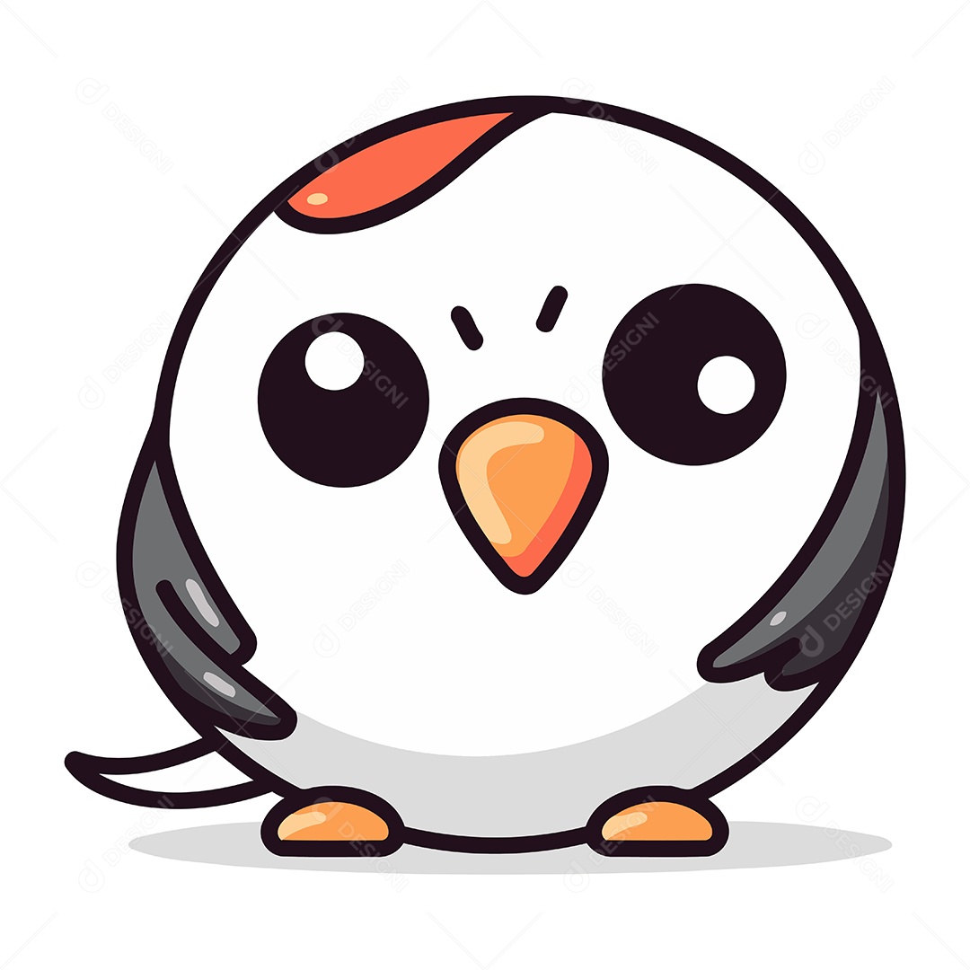 Pássaro Desenho Animado Ilustração Vetor EPS