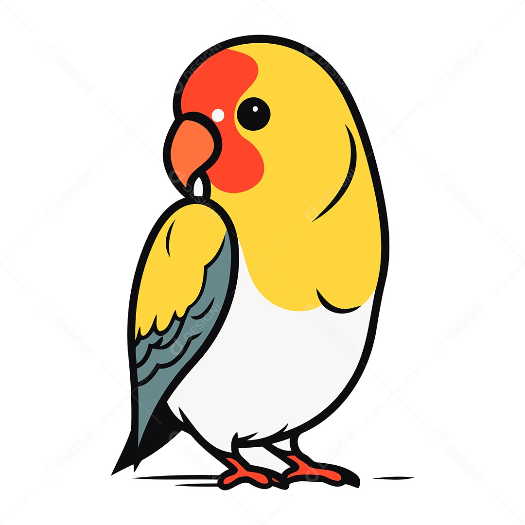 Pássaro Desenho Animado Ilustração Vetor EPS